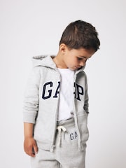 Gap Grey Logo Zip Up Hoodie (Newborn-5yrs) - Image 5 of 6