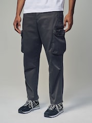 Charcoal Grey Regular Fit Soft Touch Utility Cargo Trousers - Image 1 of 10