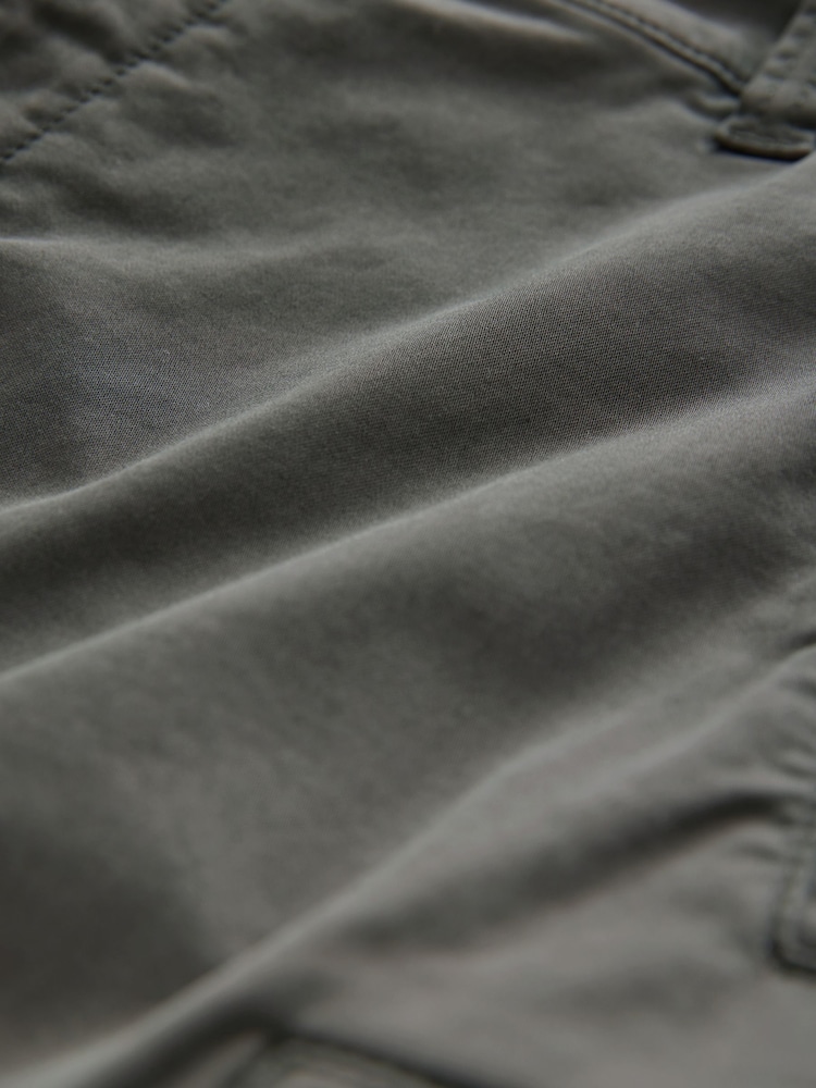 Charcoal Grey Regular Fit Soft Touch Utility Cargo Trousers - Image 10 of 10