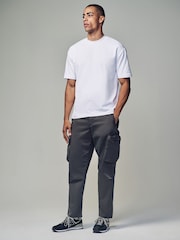Charcoal Grey Regular Fit Soft Touch Utility Cargo Trousers - Image 2 of 10