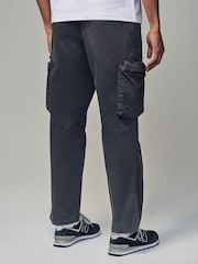 Charcoal Grey Regular Fit Soft Touch Utility Cargo Trousers - Image 3 of 10
