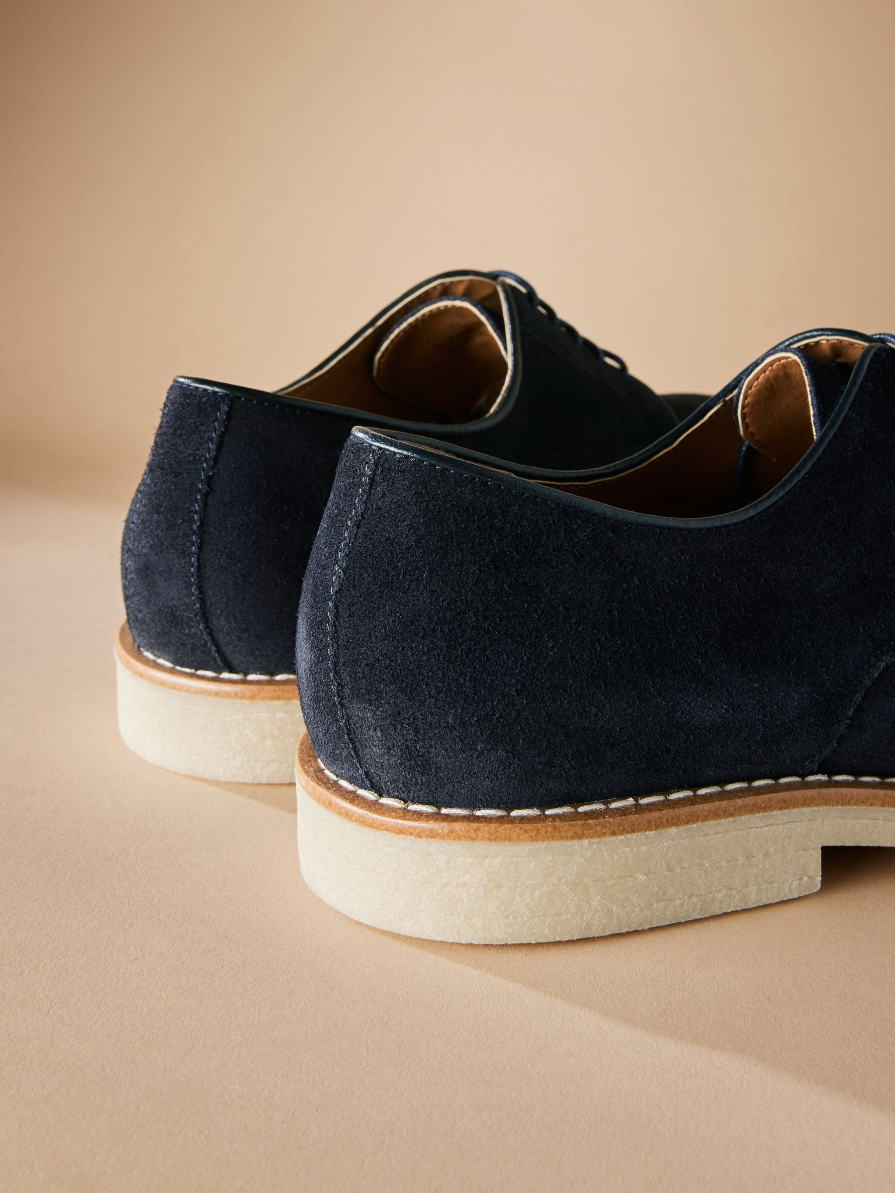 Buy Navy Blue Signature Italian Suede Derby Shoes from Next USA