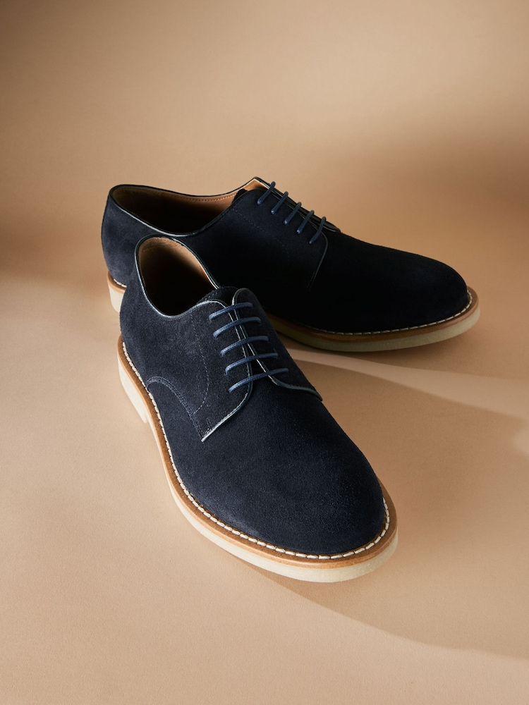 NWT: Men\'s Navy Suede Italian Dress Shoes Rafael in Navy / Black Men main image 2