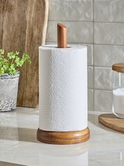 Mid Brown Wooden Kitchen Roll Holder - Image 1 of 4