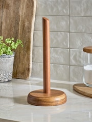 Mid Brown Wooden Kitchen Roll Holder - Image 2 of 4
