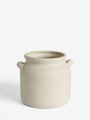 Natural Large Ceramic Utensil Pot - Image 4 of 5