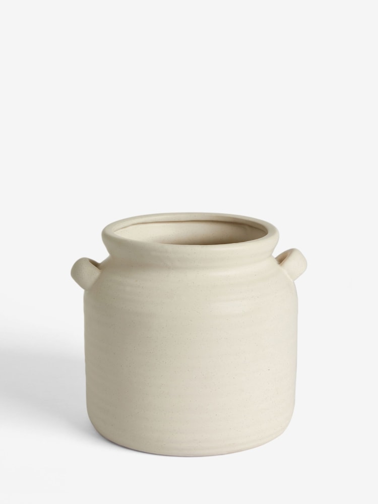 Natural Large Ceramic Utensil Pot - Image 4 of 5