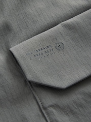 Light Grey Regular Fit Ripstop Tech Cargo Trousers - Image 11 of 11
