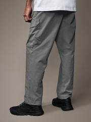 Light Grey Regular Fit Ripstop Tech Cargo Trousers - Image 2 of 11