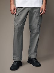 Light Grey Regular Fit Ripstop Tech Cargo Trousers - Image 3 of 11