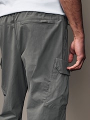 Light Grey Regular Fit Ripstop Tech Cargo Trousers - Image 5 of 11