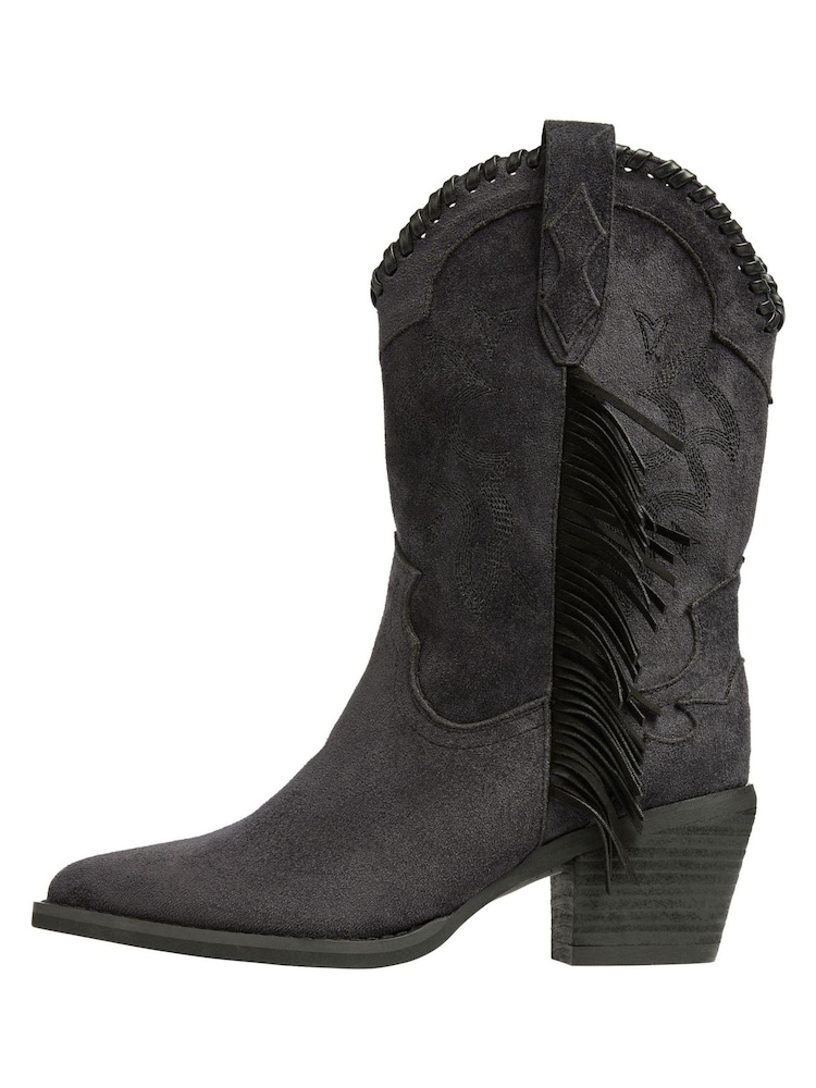 Grau - Lipsy Spitze, wadenhohe Westernstiefel zum Überziehen - Bild 4 von 4 Grau - Lipsy Spitze, wadenhohe Westernstiefel zum Überziehen - Bild 4 von 4
