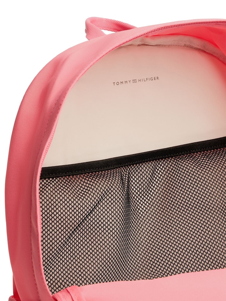 Rosa - Tommy Hilfiger Kids' Essential Signature Colour-Blocked Pocket Backpack - Imagen 4 de 4