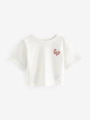Pink Floral 100% Cotton Mesh Dress T-Shirt And Jeans Set (3mths-8yrs) - Image 7 of 9