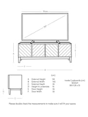 Swoon Light Brown Metz Mango Wood Wide TV Unit, Up to 50 inch - Image 4 of 6