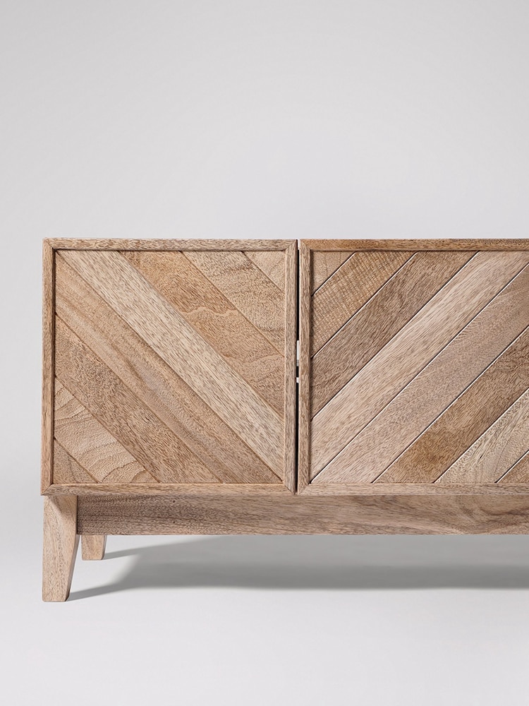 Swoon Light Brown Metz Mango Wood Wide TV Unit, Up to 50 inch - Image 6 of 6