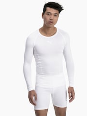 Puma White Baselayer Long Sleeve Mens T-Shirt - Image 1 of 5