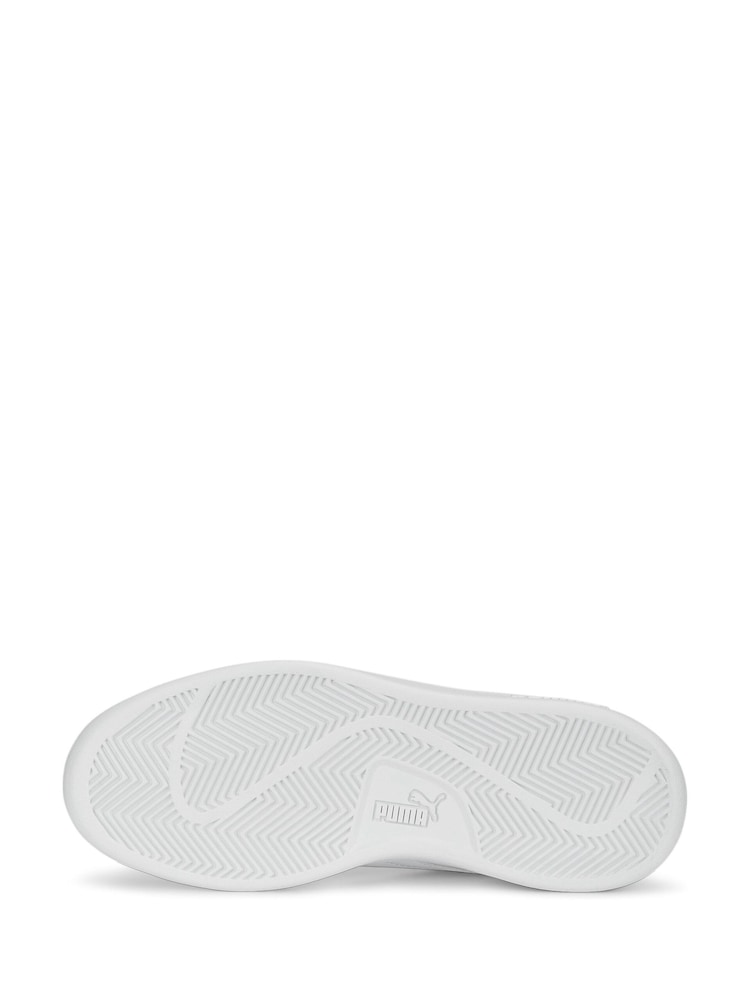 Puma White Smash 3.0 Leather Youth Trainers - Image 6 of 6
