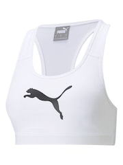 Puma White Mid Impact 4Keeps Training Bra - Image 4 of 5