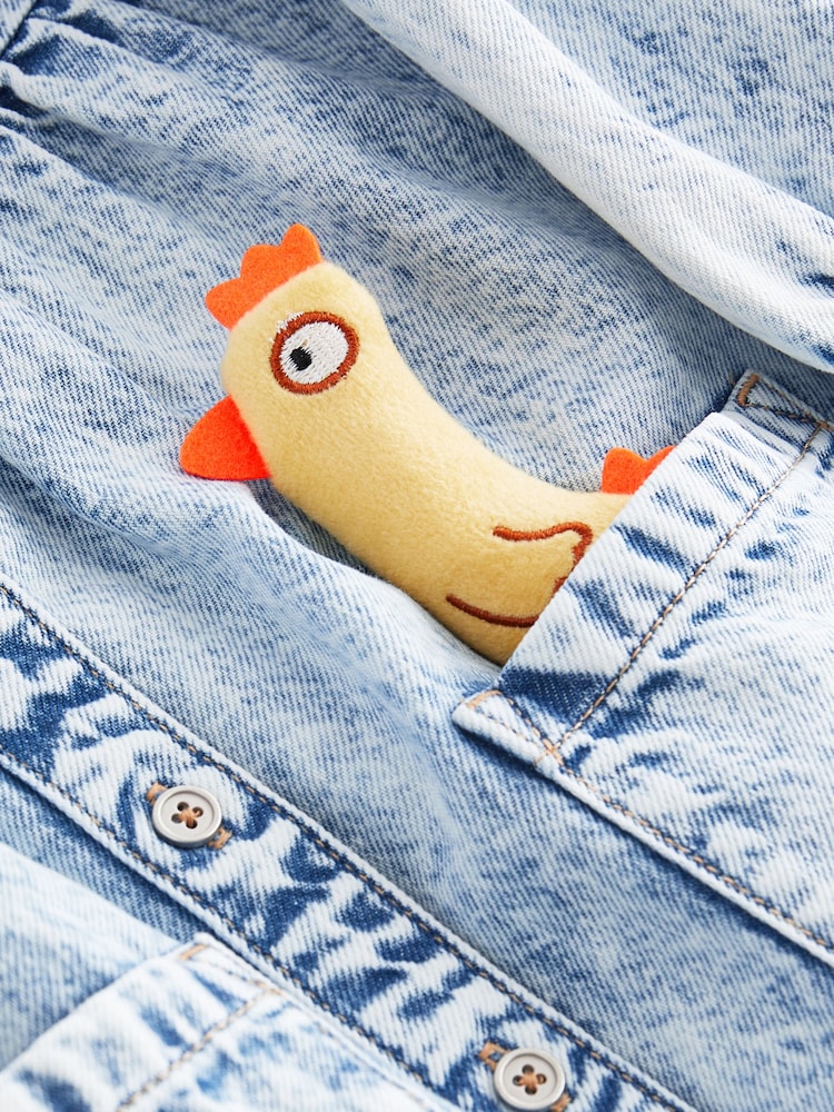 Blue Denim Character 100% Cotton Button Through Dress (3mths-8yrs) - Image 8 of 8