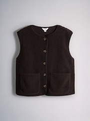 The Set 2 Pack Borg Button Giletes Brown/Oat Marl - Image 3 of 5