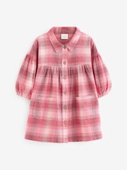 Red/Pink Check 100% Cotton Shirt Dress (3mths-8yrs) - Image 5 of 7