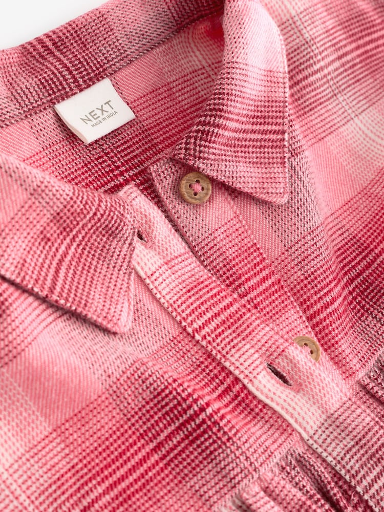 Red/Pink Check 100% Cotton Shirt Dress (3mths-8yrs) - Image 7 of 7