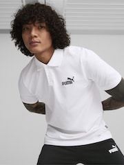 أبيض - قميص بولو بيكيه رجالي أساسي من Puma - صورة 1 من 7