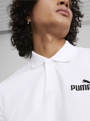 أبيض - قميص بولو بيكيه رجالي أساسي من Puma - صورة 4 من 7