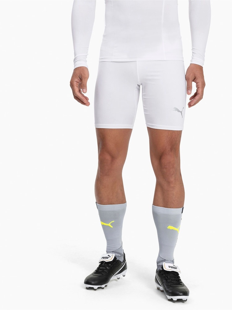 Puma White Mens Liga Base Layer Short Tights - Image 1 of 5