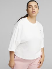 Puma White Womens Oversized 100% Cotton T-Shirt - Image 1 of 7