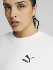 Puma White Womens Oversized 100% Cotton T-Shirt - Image 4 of 7