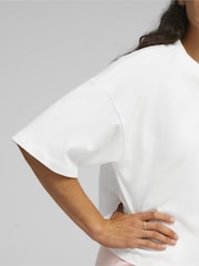 Puma White Womens Oversized 100% Cotton T-Shirt - Image 5 of 7