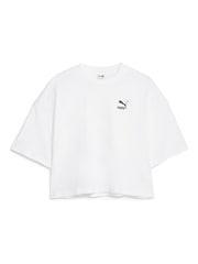 Puma White Womens Oversized 100% Cotton T-Shirt - Image 6 of 7