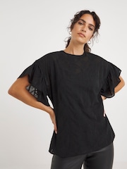 JD Williams Black Embroidered Blouse - Image 1 of 4