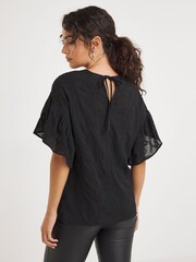 JD Williams Black Embroidered Blouse - Image 2 of 4
