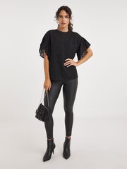 JD Williams Black Embroidered Blouse - Image 3 of 4