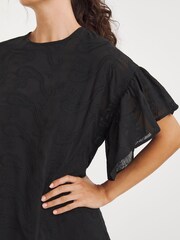 JD Williams Black Embroidered Blouse - Image 4 of 4