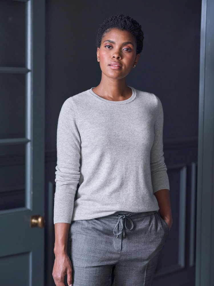 Pure Collection Cashmere Crew Neck Sweater - Image 1 of 5 Pure Collection Cashmere Crew Neck Sweater - Image 1 of 5