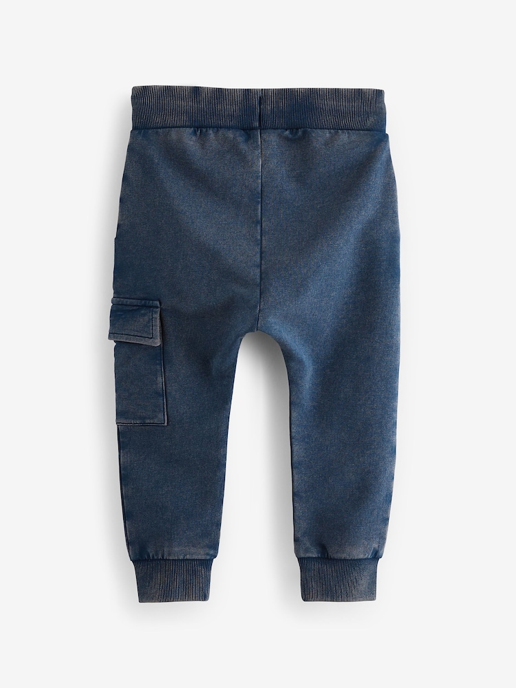 Blue Acid Wash Super Skinny Utility Joggers (3mths-7yrs) - Image 1 of 4