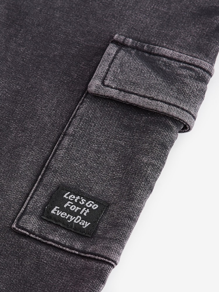 Grey Acid Wash Super Skinny Utility Joggers (3mths-7yrs) - Image 3 of 3