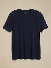 Banana Republic Blue Cotton Short Sleeve T-Shirt - Image 4 of 4