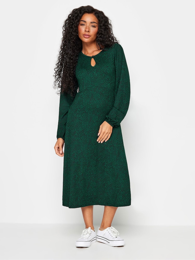 M&Co Green Petite 3/4 Long Sleeve Dress - Image 1 of 5