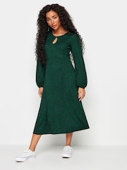 M&Co Green Petite 3/4 Long Sleeve Dress - Image 2 of 5