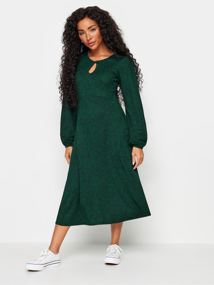 M&Co Green Petite 3/4 Long Sleeve Dress - Image 2 of 5