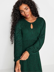 M&Co Green Petite 3/4 Long Sleeve Dress - Image 4 of 5