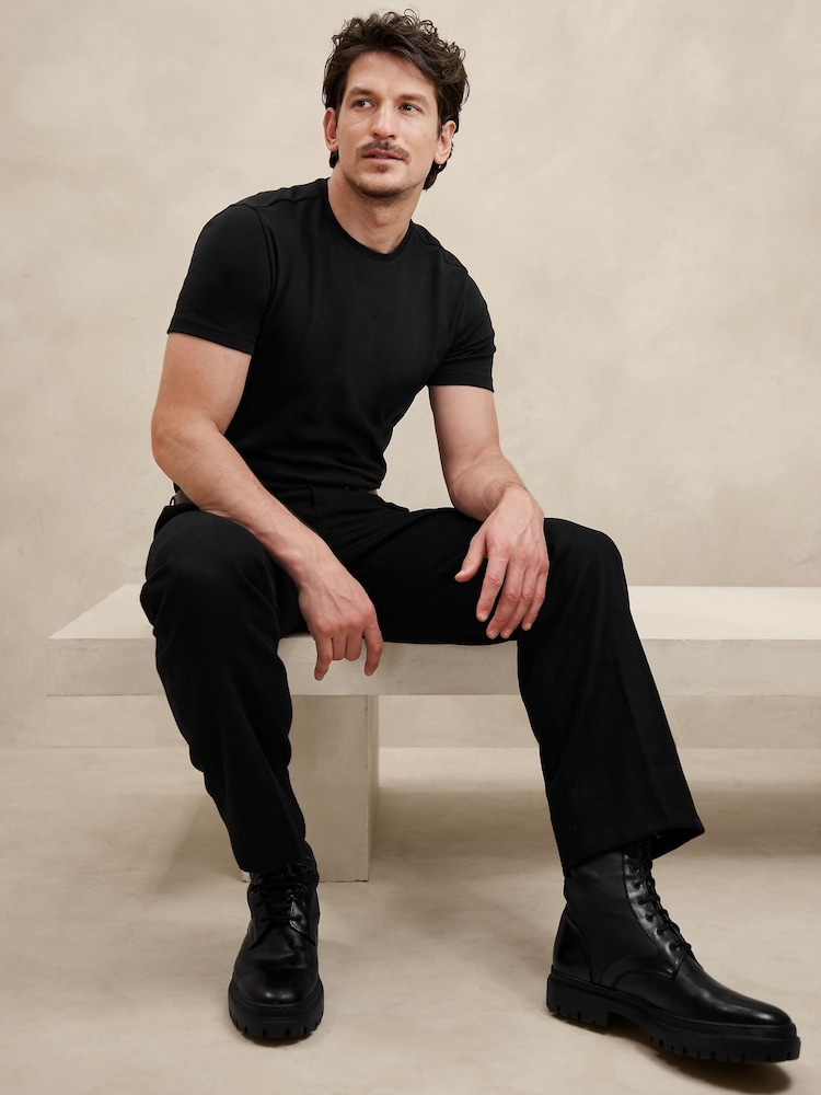 Banana Republic Black Cotton Short Sleeve T-Shirt - Image 1 of 1