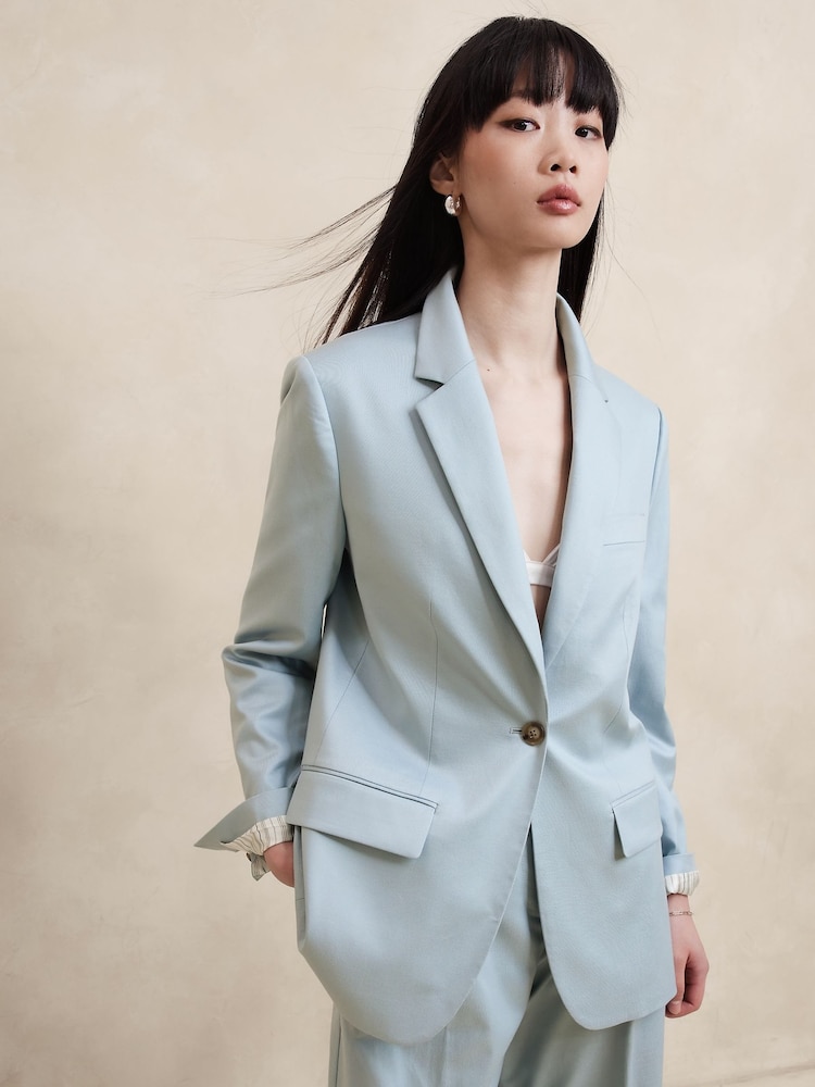 Banana Republic Blue Carmel Relaxed Blazer - Image 1 of 5