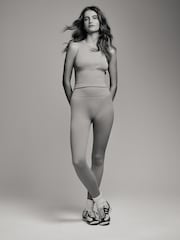 The Set Brown/Nude 2 Pack Seamless Ribbed High Waist Leggings - Image 3 of 8