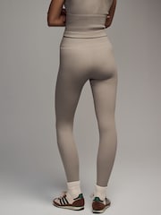 The Set Brown/Nude 2 Pack Seamless Ribbed High Waist Leggings - Image 6 of 8